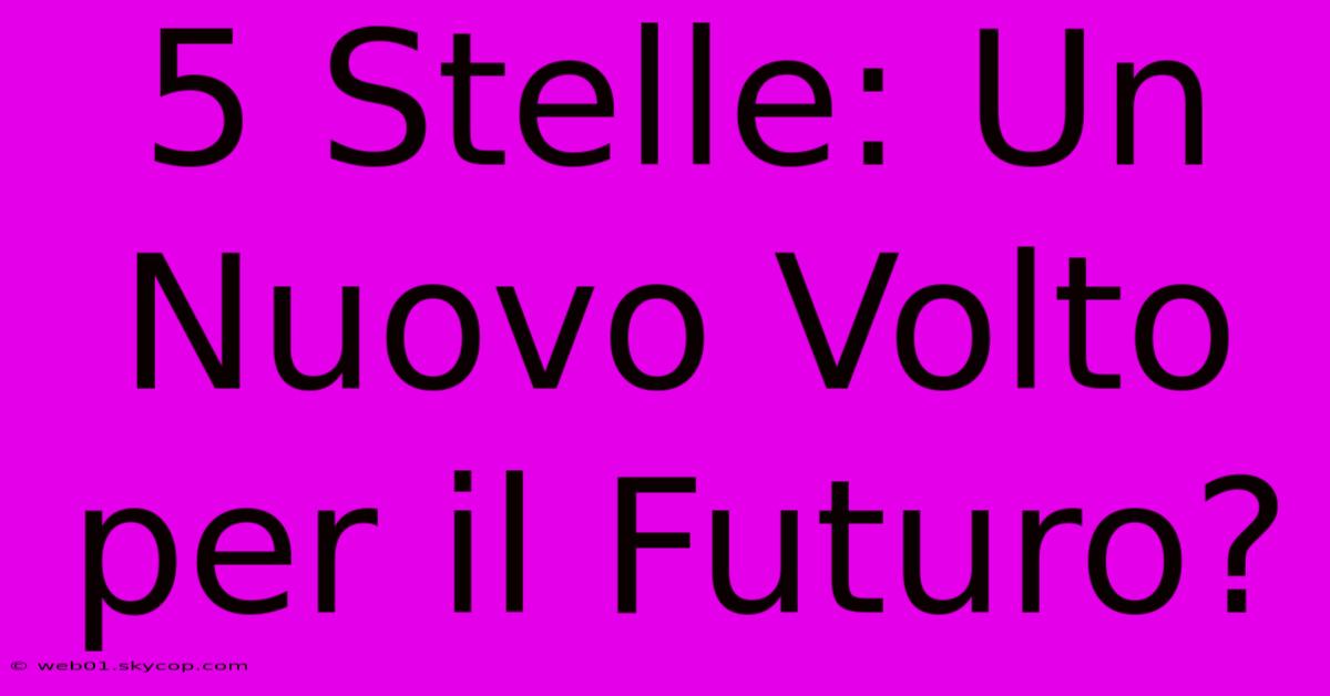 5 Stelle: Un Nuovo Volto Per Il Futuro?