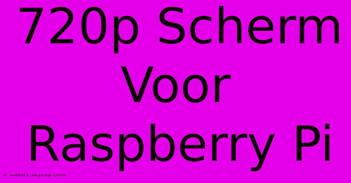 720p Scherm Voor Raspberry Pi