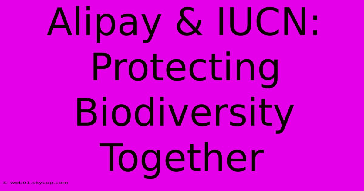 Alipay & IUCN: Protecting Biodiversity Together