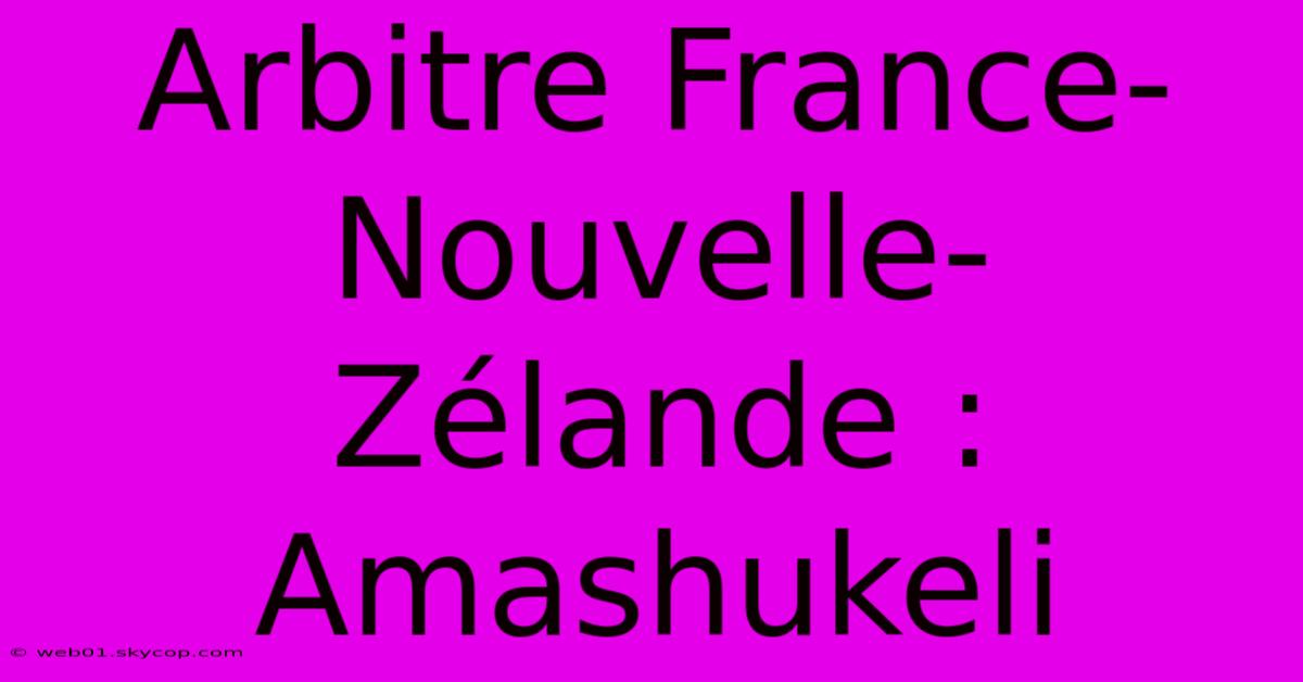 Arbitre France-Nouvelle-Zélande : Amashukeli