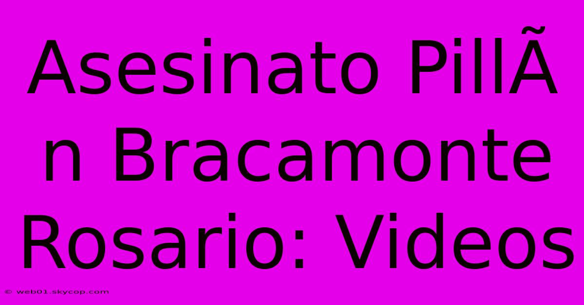 Asesinato PillÃ­n Bracamonte Rosario: Videos 