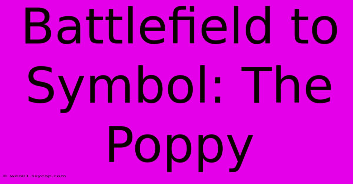 Battlefield To Symbol: The Poppy