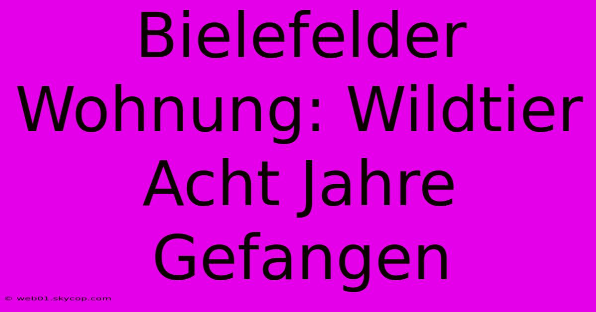 Bielefelder Wohnung: Wildtier Acht Jahre Gefangen