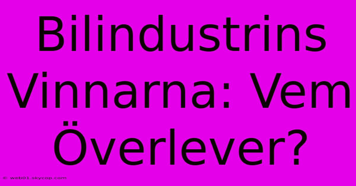 Bilindustrins Vinnarna: Vem Överlever?