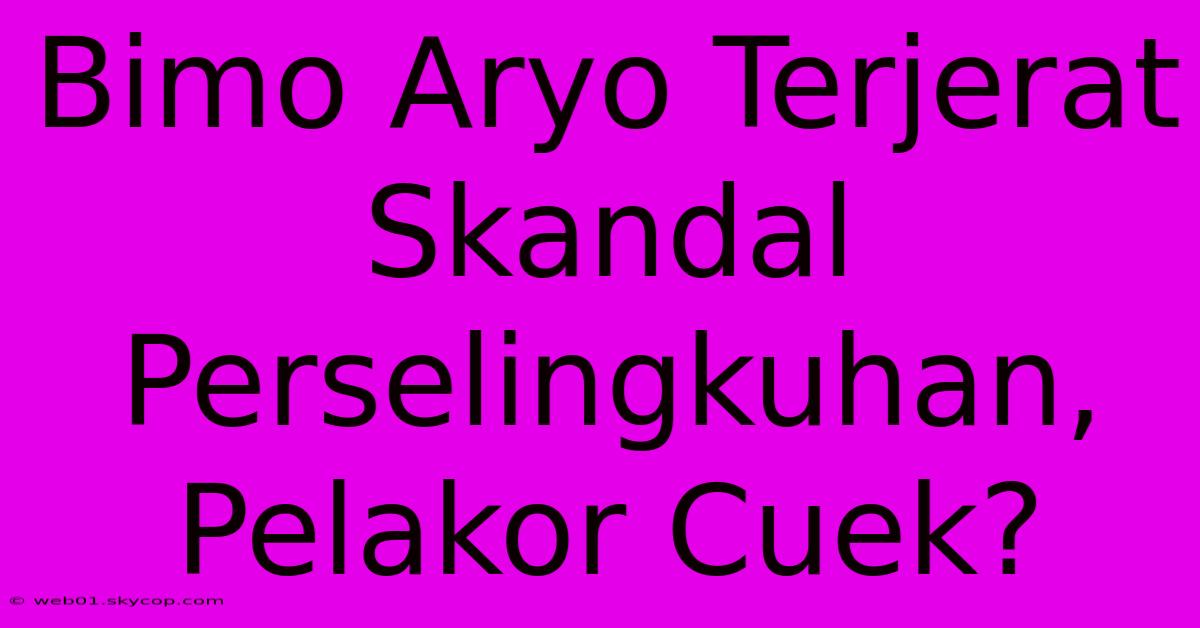 Bimo Aryo Terjerat Skandal Perselingkuhan, Pelakor Cuek?