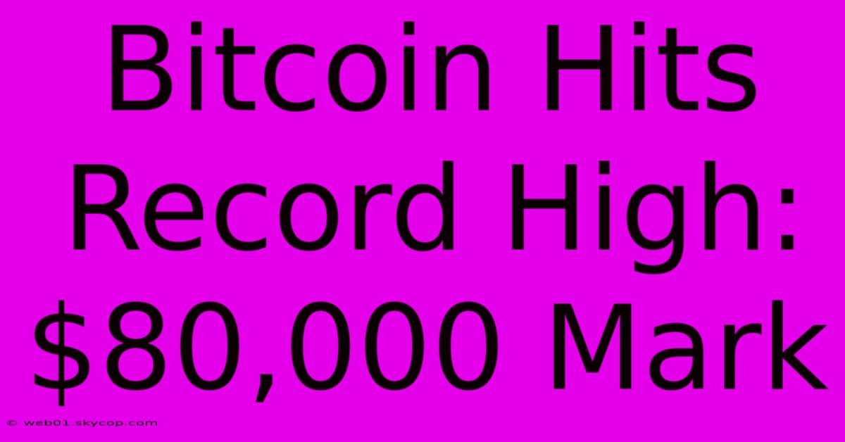 Bitcoin Hits Record High: $80,000 Mark