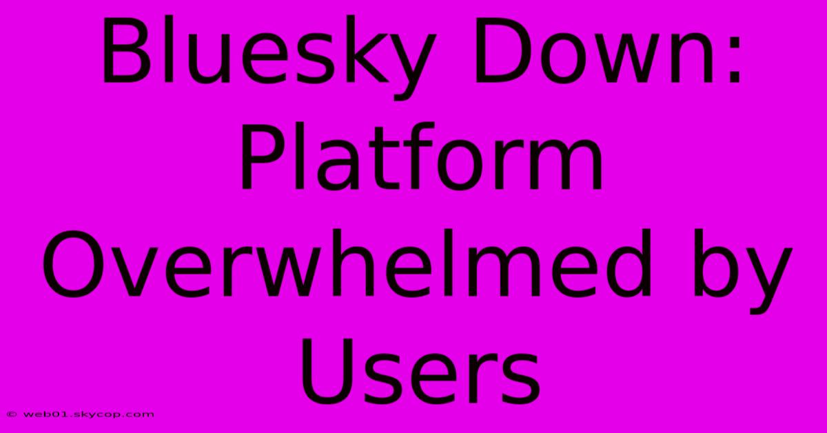 Bluesky Down: Platform Overwhelmed By Users