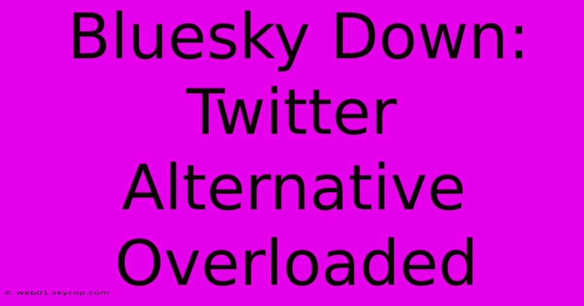 Bluesky Down: Twitter Alternative Overloaded