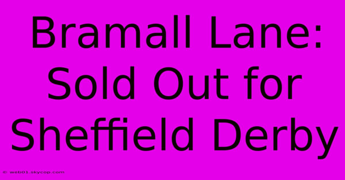 Bramall Lane:  Sold Out For Sheffield Derby