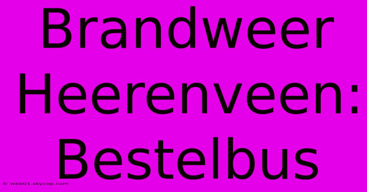 Brandweer Heerenveen: Bestelbus