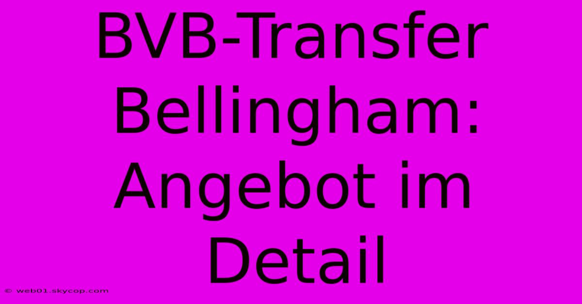 BVB-Transfer Bellingham: Angebot Im Detail 