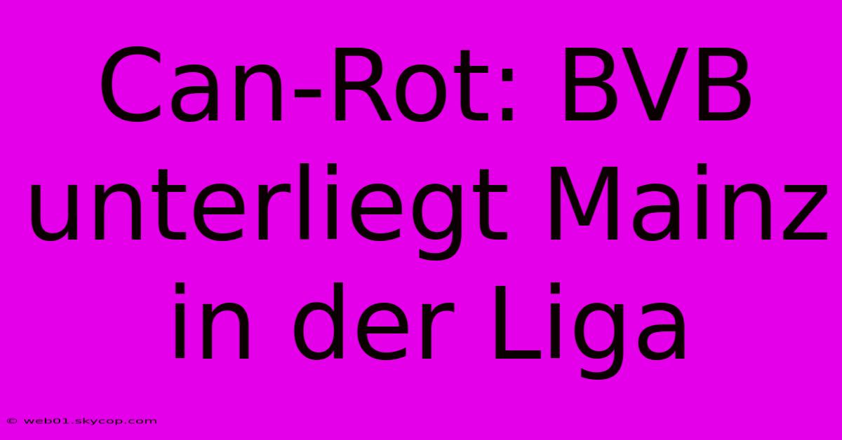 Can-Rot: BVB Unterliegt Mainz In Der Liga