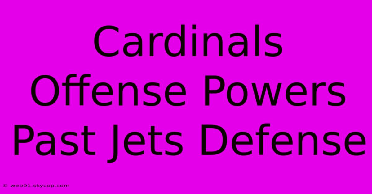 Cardinals Offense Powers Past Jets Defense