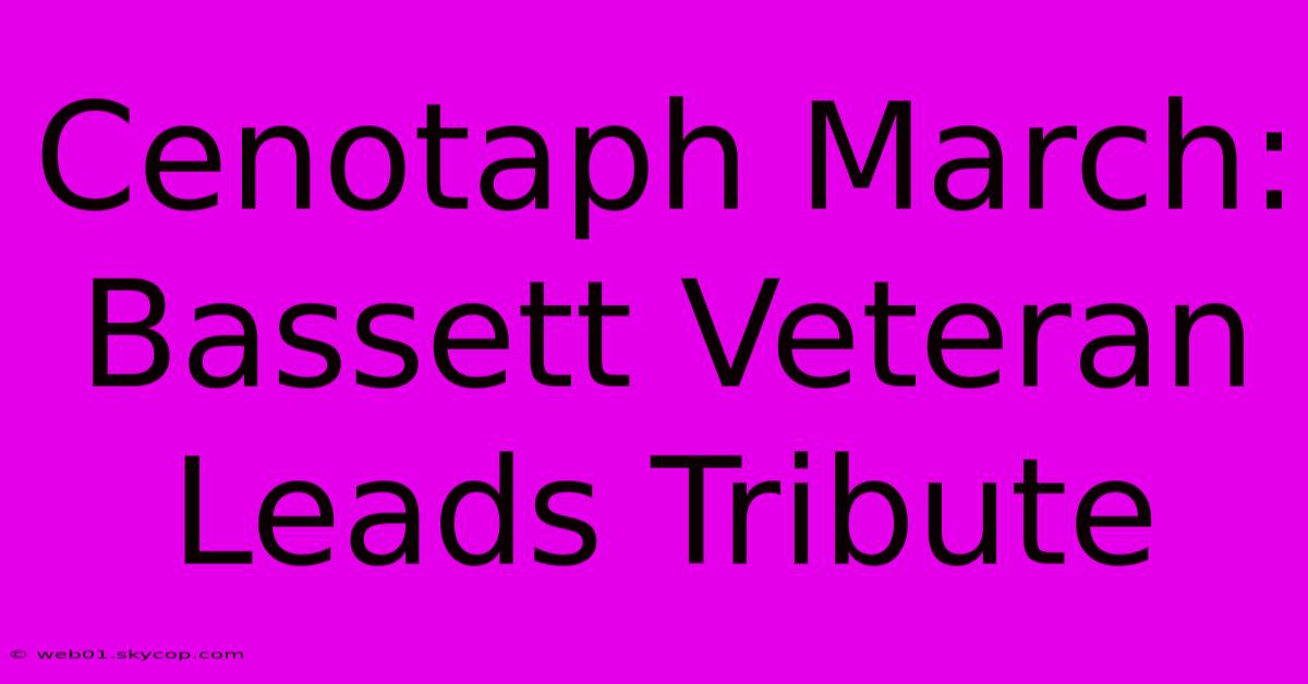 Cenotaph March: Bassett Veteran Leads Tribute