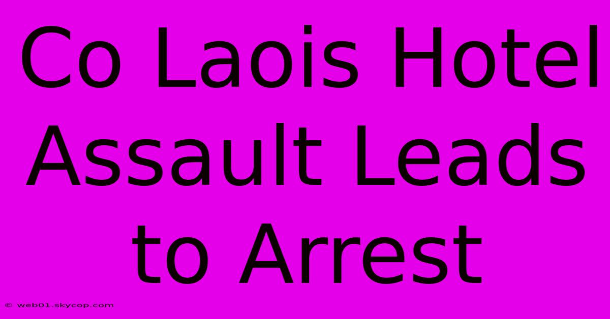 Co Laois Hotel Assault Leads To Arrest