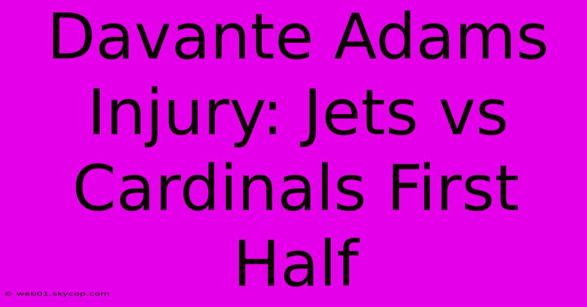 Davante Adams Injury: Jets Vs Cardinals First Half