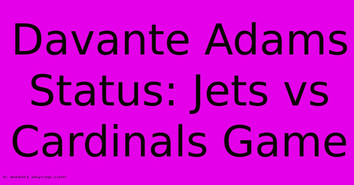 Davante Adams Status: Jets Vs Cardinals Game