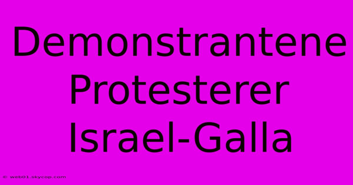 Demonstrantene Protesterer Israel-Galla