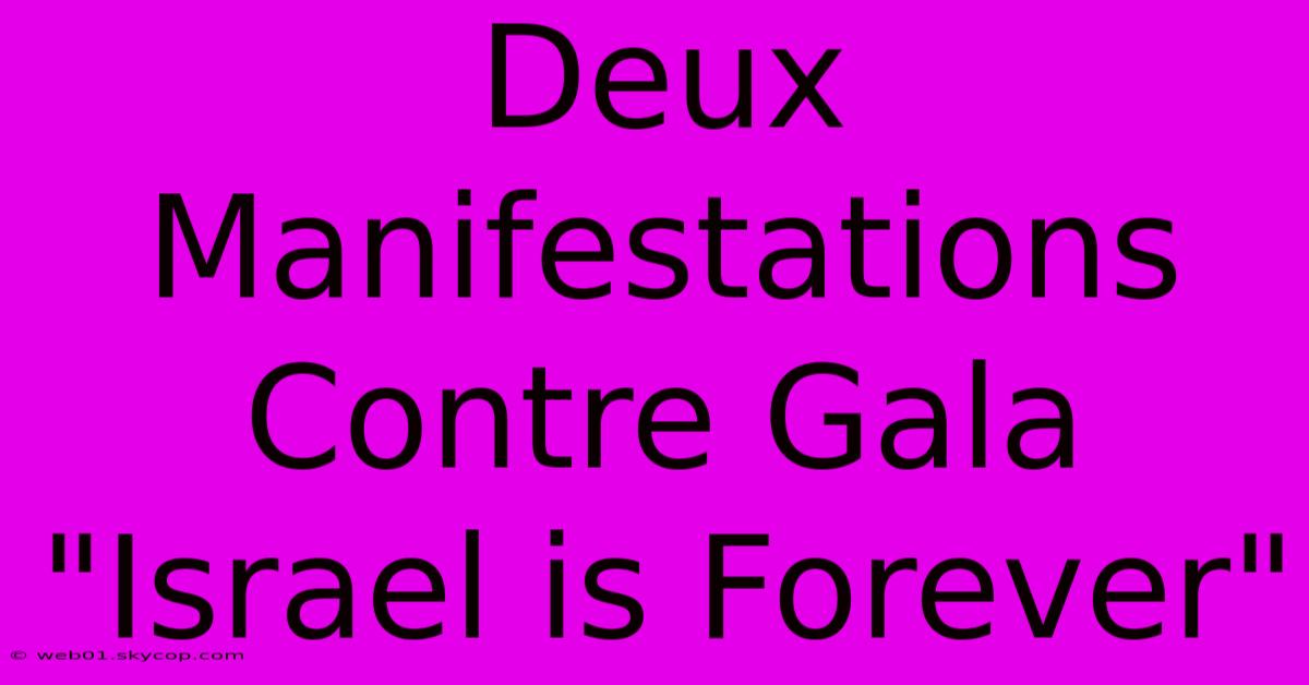 Deux Manifestations Contre Gala 