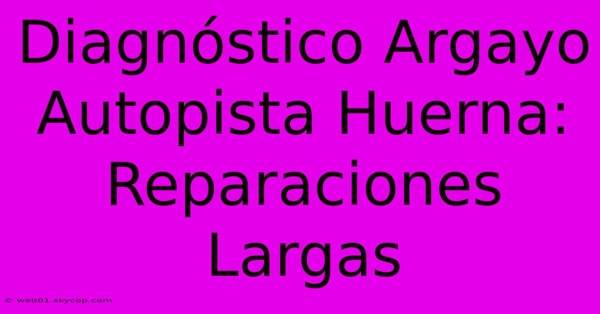 Diagnóstico Argayo Autopista Huerna: Reparaciones Largas