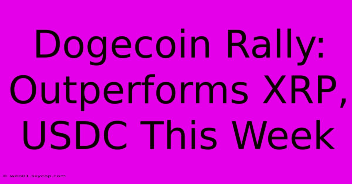 Dogecoin Rally:  Outperforms XRP, USDC This Week