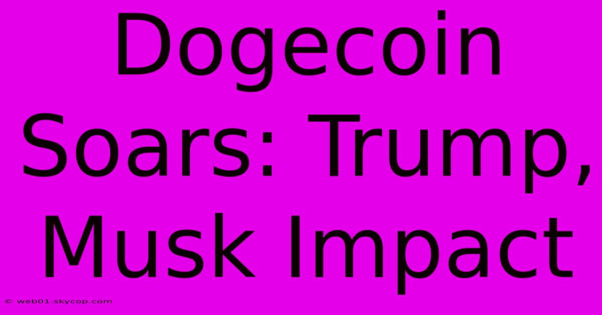 Dogecoin Soars: Trump, Musk Impact