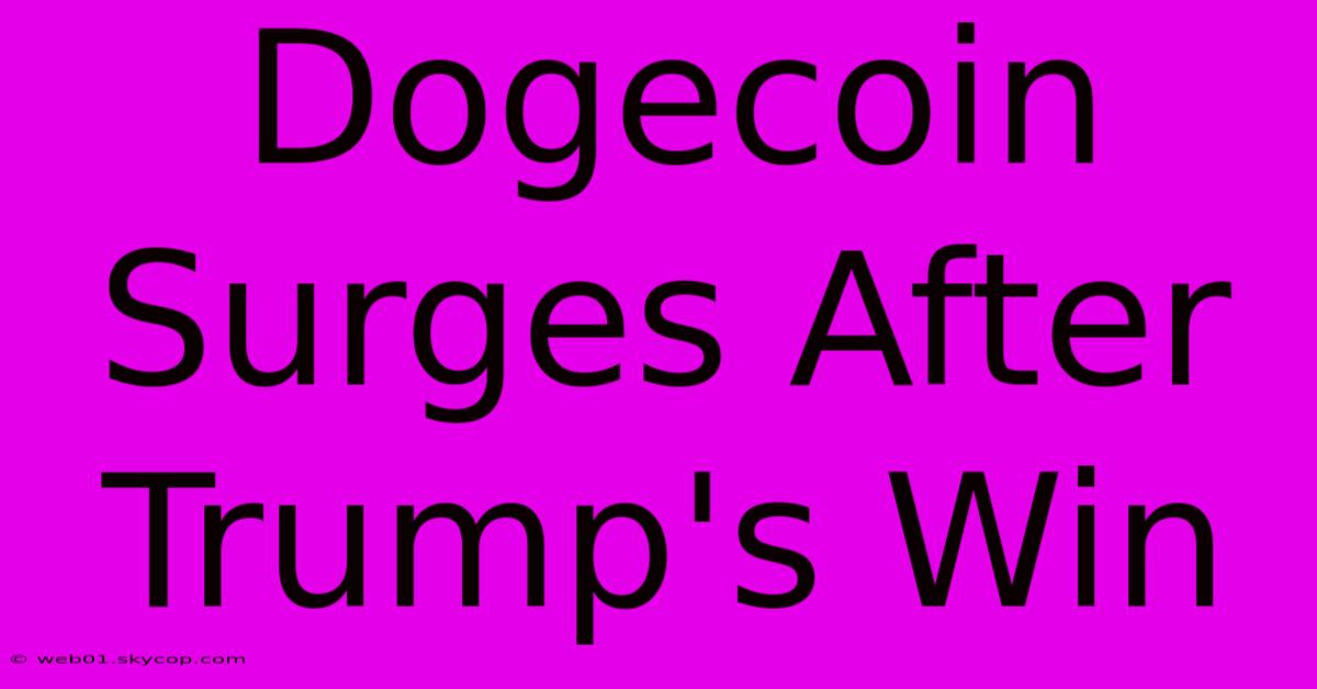 Dogecoin Surges After Trump's Win