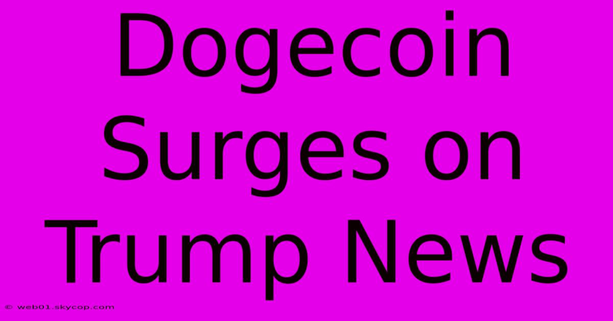 Dogecoin Surges On Trump News