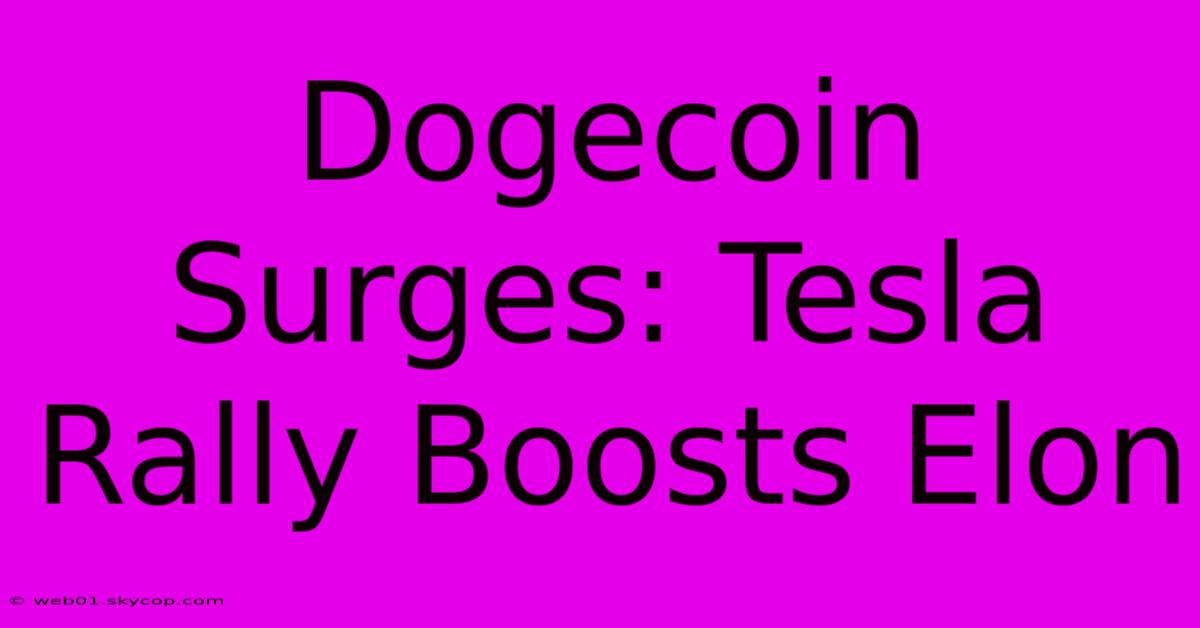 Dogecoin Surges: Tesla Rally Boosts Elon