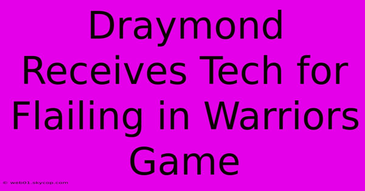 Draymond Receives Tech For Flailing In Warriors Game