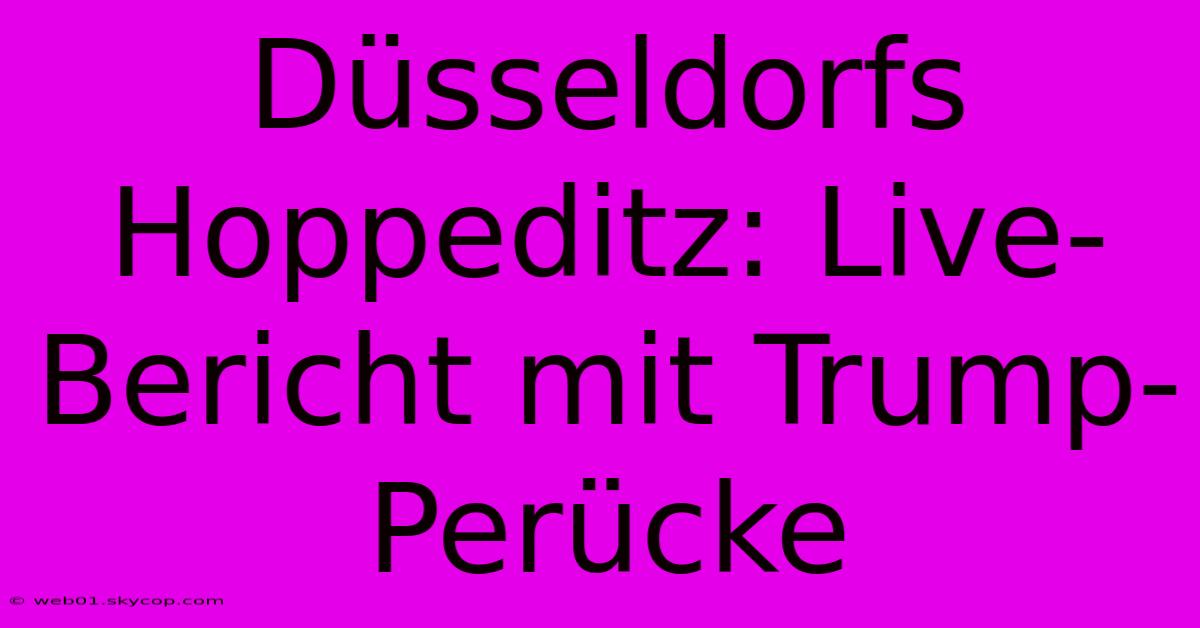 Düsseldorfs Hoppeditz: Live-Bericht Mit Trump-Perücke 