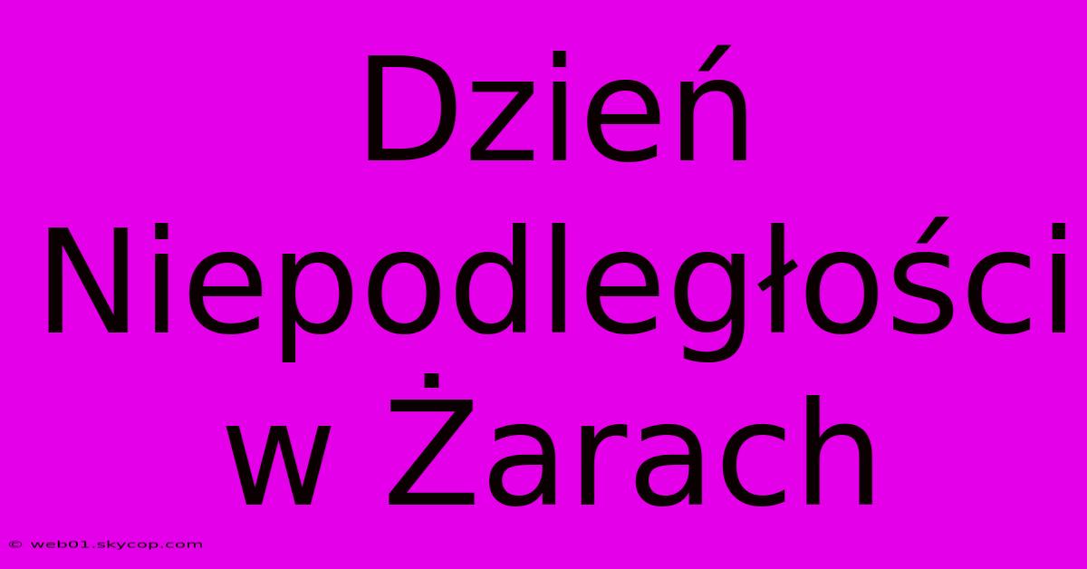 Dzień Niepodległości W Żarach 