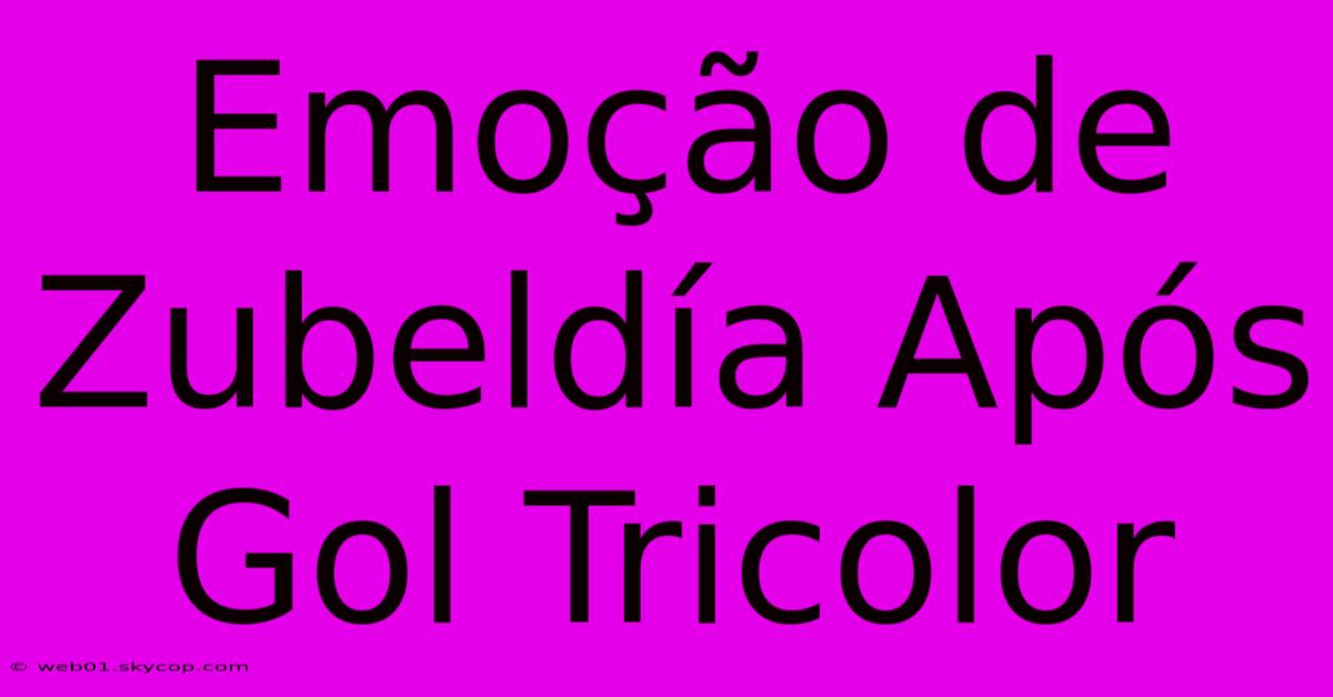 Emoção De Zubeldía Após Gol Tricolor