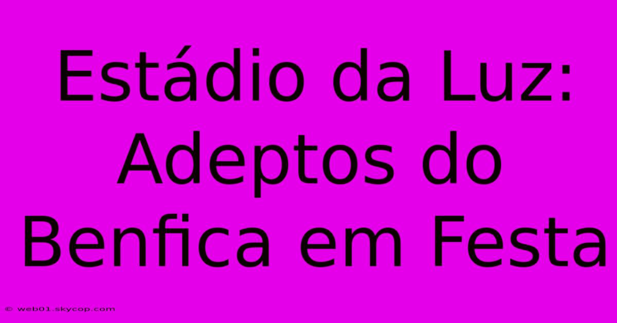 Estádio Da Luz: Adeptos Do Benfica Em Festa