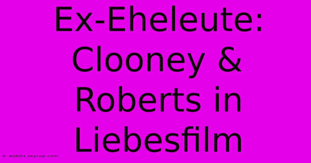 Ex-Eheleute: Clooney & Roberts In Liebesfilm