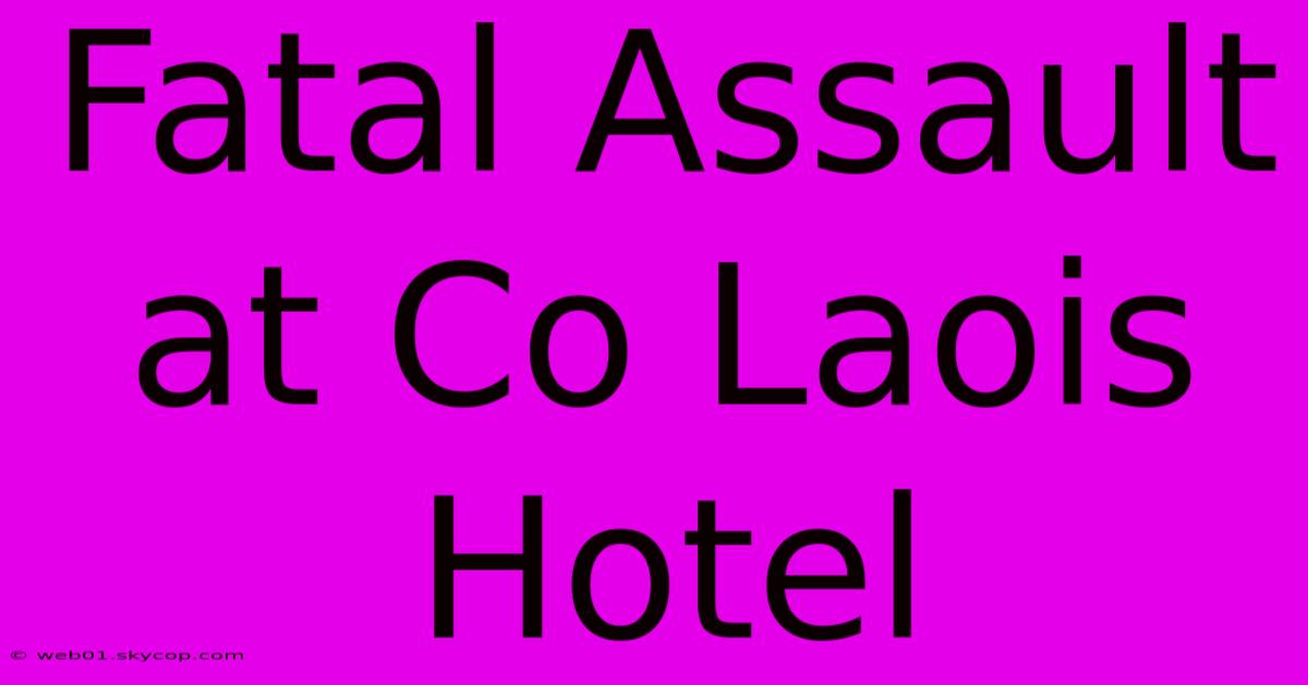 Fatal Assault At Co Laois Hotel