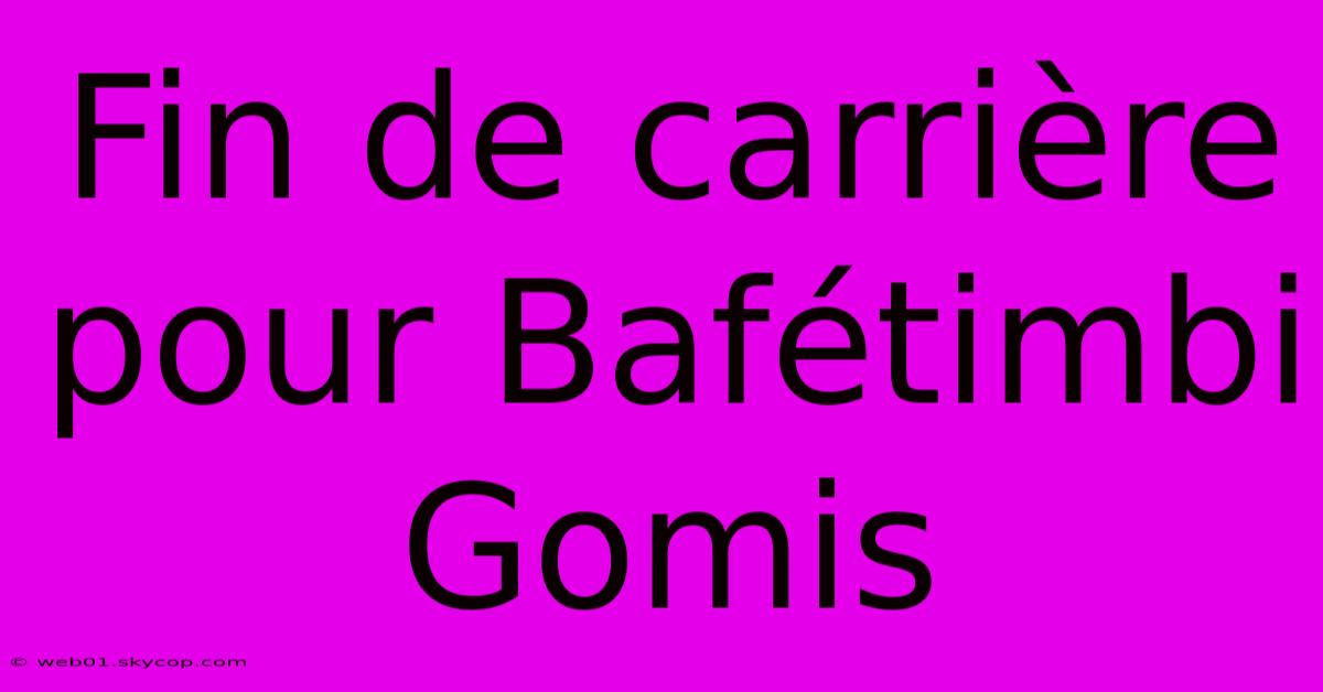 Fin De Carrière Pour Bafétimbi Gomis