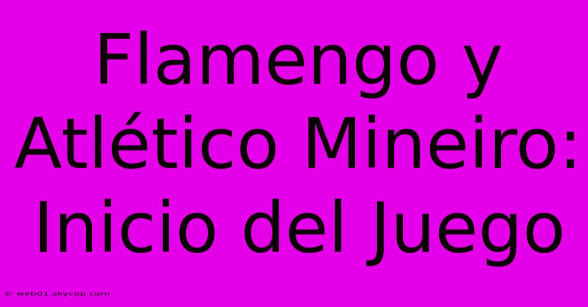 Flamengo Y Atlético Mineiro: Inicio Del Juego