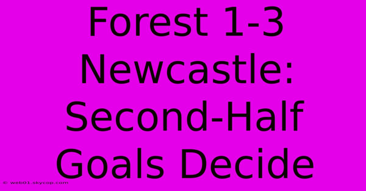 Forest 1-3 Newcastle: Second-Half Goals Decide