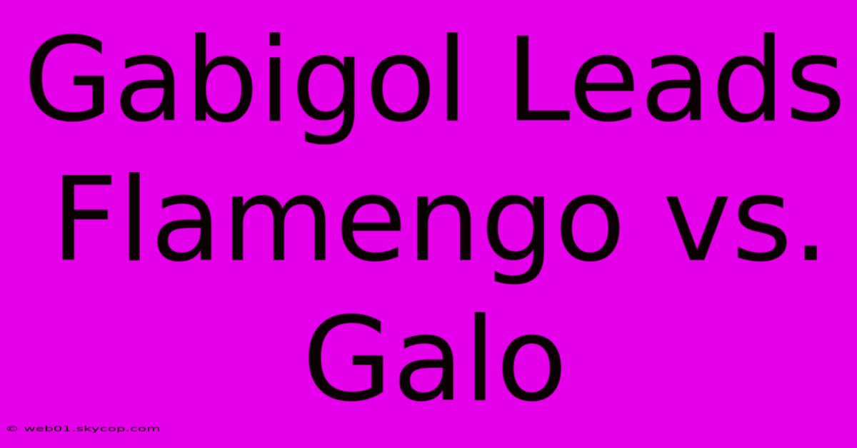 Gabigol Leads Flamengo Vs. Galo