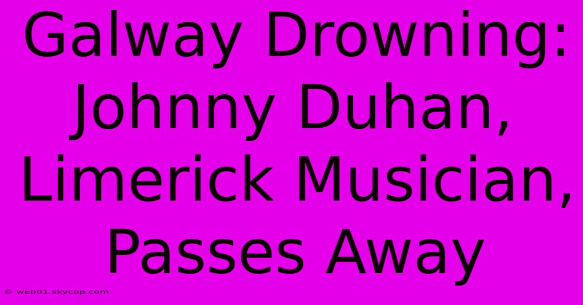 Galway Drowning: Johnny Duhan, Limerick Musician, Passes Away