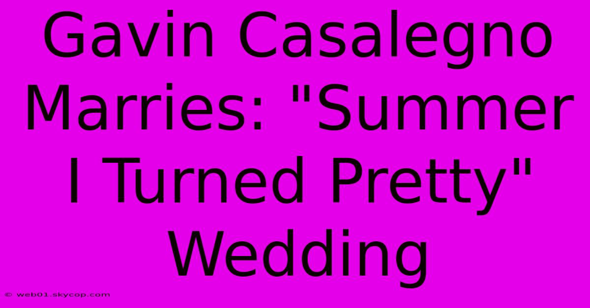 Gavin Casalegno Marries: 