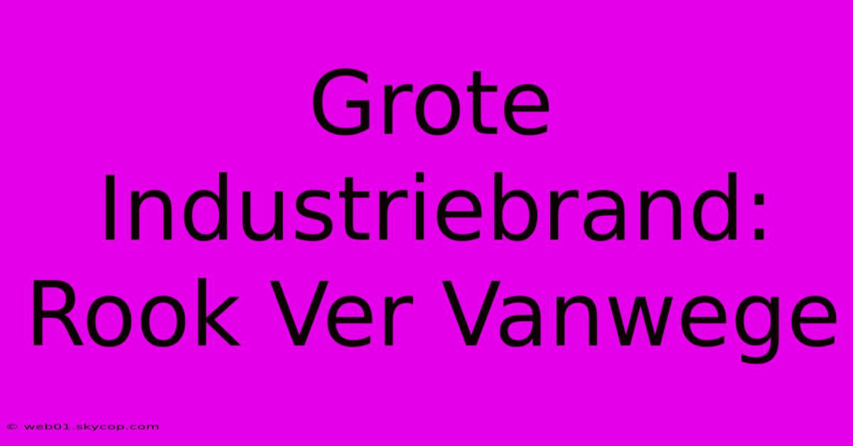 Grote Industriebrand: Rook Ver Vanwege