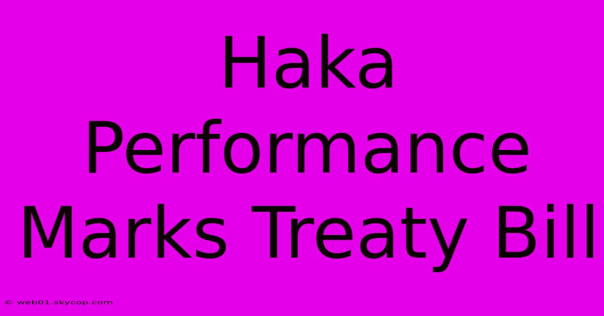 Haka Performance Marks Treaty Bill