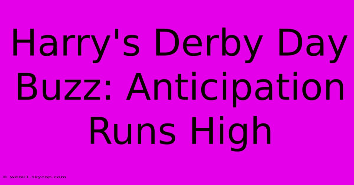 Harry's Derby Day Buzz: Anticipation Runs High