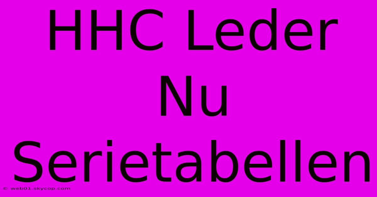 HHC Leder Nu Serietabellen 