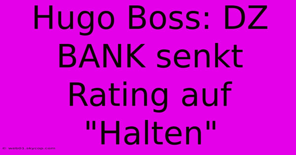 Hugo Boss: DZ BANK Senkt Rating Auf 