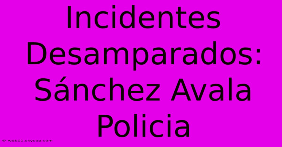 Incidentes Desamparados: Sánchez Avala Policia