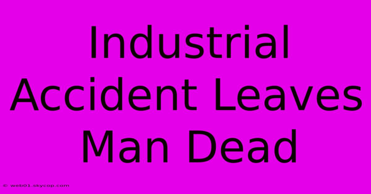 Industrial Accident Leaves Man Dead