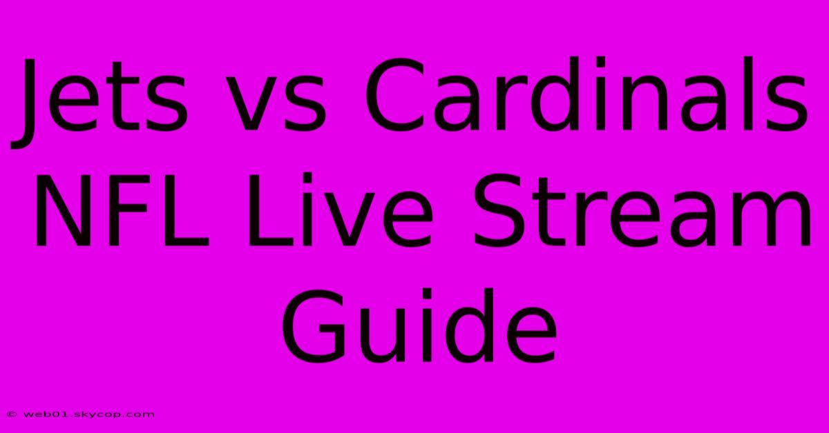 Jets Vs Cardinals NFL Live Stream Guide